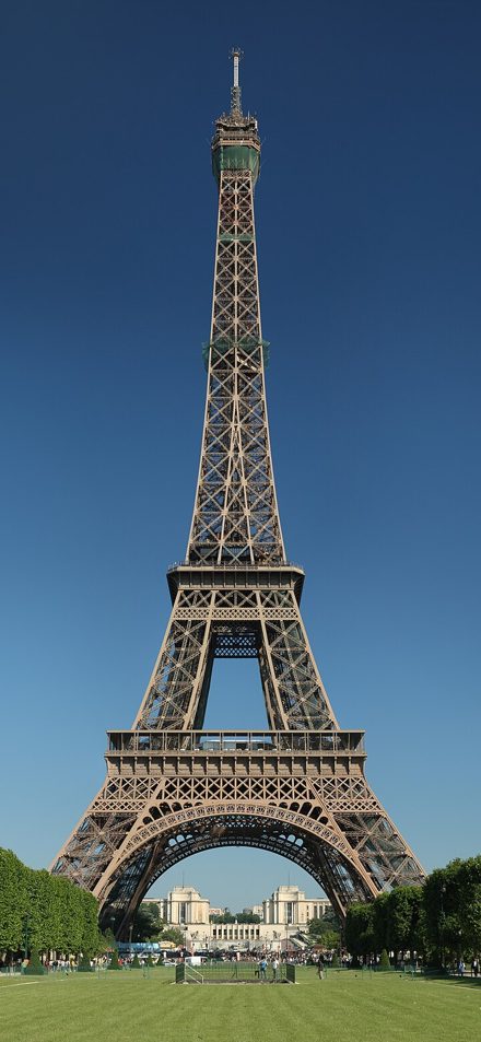 The Eiffel Tower seen from the Champ de Mars